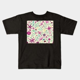 chintz pink and green Kids T-Shirt